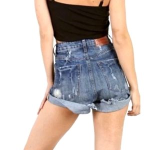 One X Teaspoon Denim Shorts Bandits Sz 26